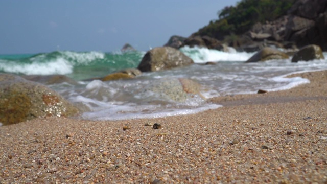 低角度的海滩视图视频素材