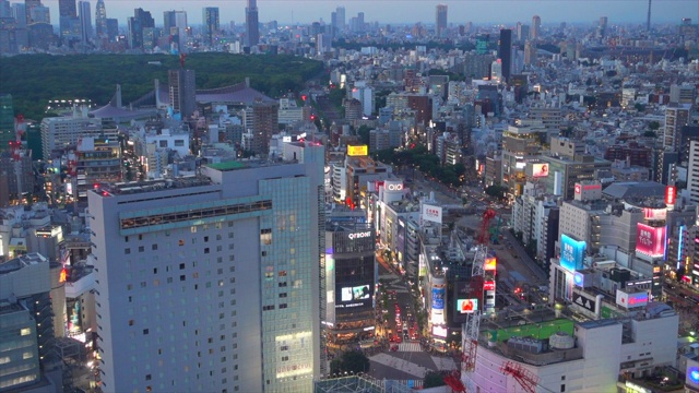 东京市景在夜晚到夜晚的时间流逝视频素材