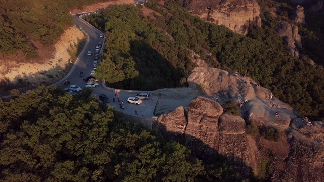 Meteora(希腊)鸟瞰图视频素材