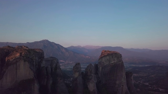 Meteora(希腊)鸟瞰图视频素材