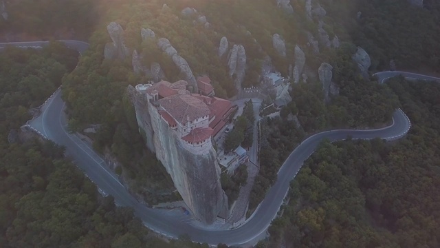 Meteora(希腊)鸟瞰图视频素材