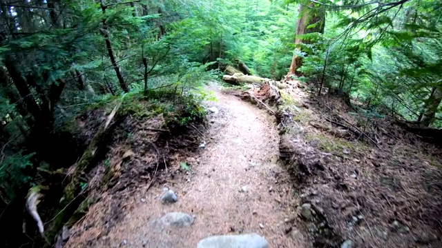 徒步旅行者沿着崎岖的斜坡下山视频素材