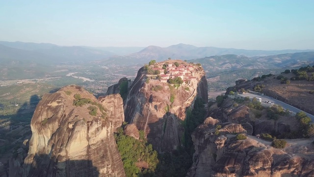 Meteora(希腊)鸟瞰图视频素材