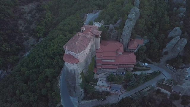 Meteora(希腊)鸟瞰图视频素材