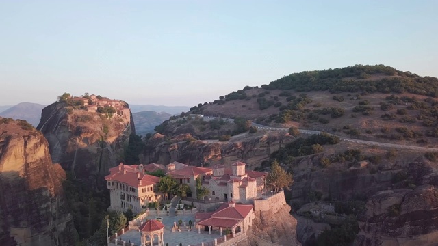 Meteora(希腊)鸟瞰图视频素材