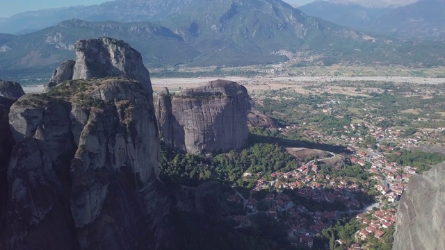 Meteora(希腊)鸟瞰图视频素材