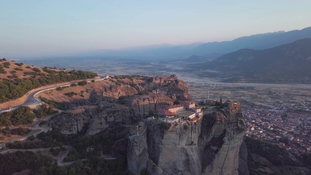 Meteora(希腊)鸟瞰图视频素材