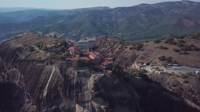 Meteora(希腊)鸟瞰图视频素材