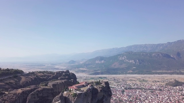 Meteora(希腊)鸟瞰图视频素材