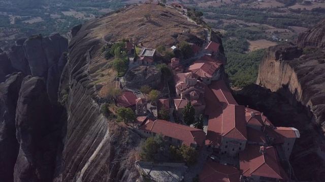 Meteora(希腊)鸟瞰图视频素材