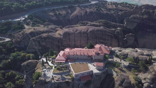 Meteora(希腊)鸟瞰图视频素材