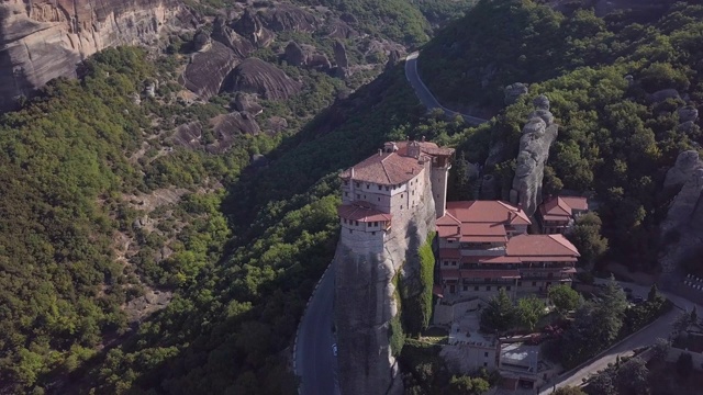 Meteora(希腊)鸟瞰图视频素材