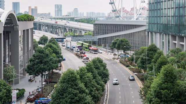 新加坡的空中交通延时视频素材