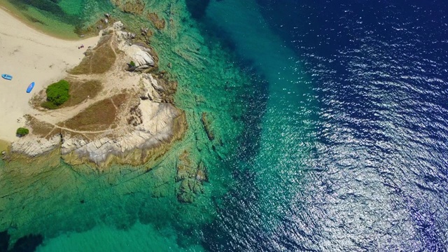 希腊地中海夏季悬崖的静态视频视频素材