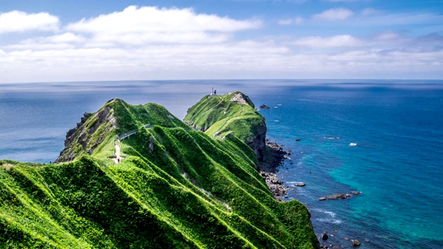 日本北海道，日头滩，龟井角视频素材