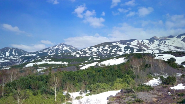 十胜山，十胜火山群视频素材