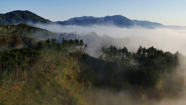 白头大干Jirisan景观(韩国第二高的山)庆尚南道韩国视频素材