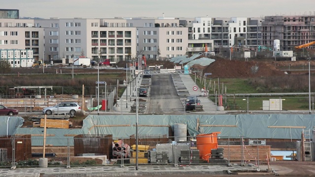 住宅小区扩建工地视频素材