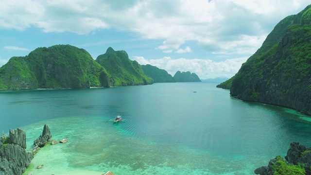 马汀洛克岛及其周围的海景，厄尔尼多，巴拉望，菲律宾视频素材