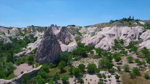 航拍风景，山脉和窗户视频素材