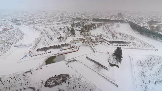 日本北海道Goryokaku塔视频素材