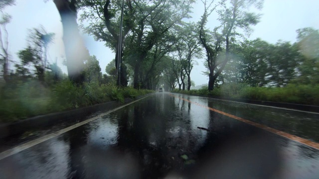 在雨中开车视频素材