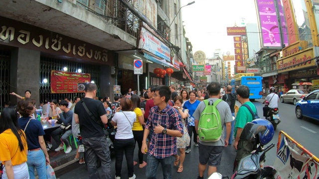 曼谷唐人街的餐饮和繁华视频素材