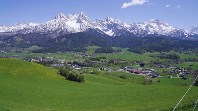 奥地利的阿尔卑斯山全景。视频下载