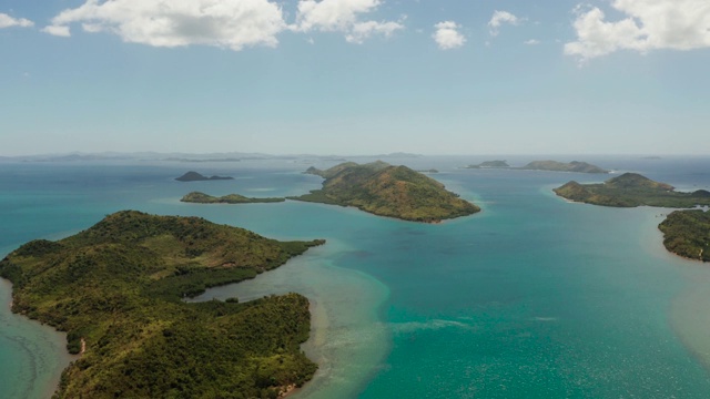 热带岛屿和泻湖海景。、菲律宾巴拉望视频素材