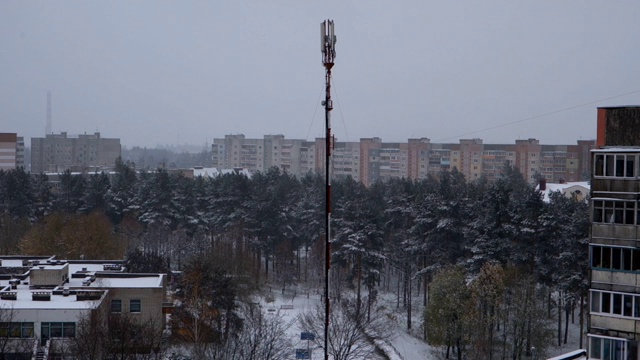 大雪覆盖着这座城市视频素材