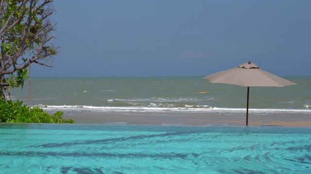 游泳池，热带海洋和海洋视频素材