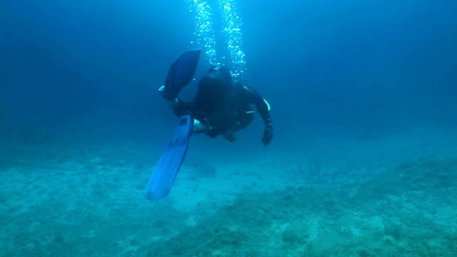 在水下潜水视频素材