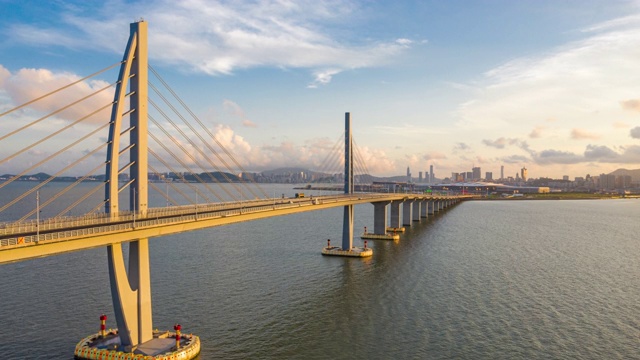 港珠澳大桥鸟瞰图片段视频下载