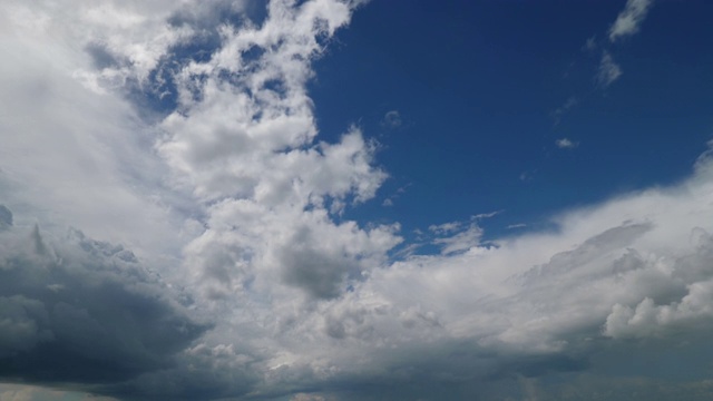 在下雨。蓝天和延时云。视频素材