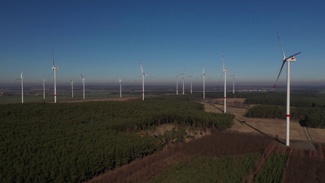 风力涡轮机在Windpark，德国，欧洲视频素材