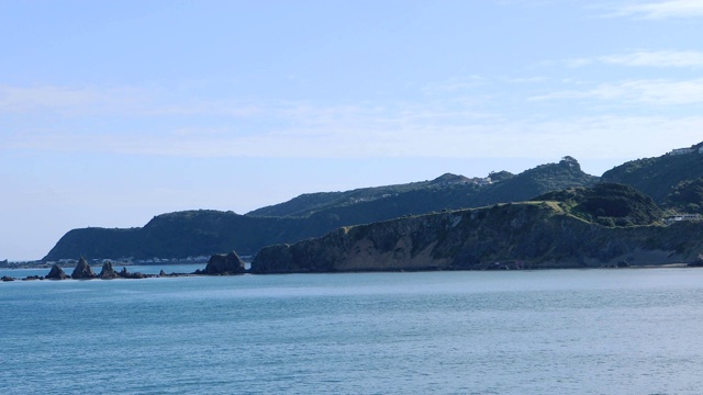 新西兰库克海峡的山景视频素材