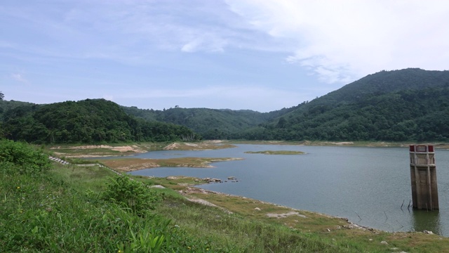 时间流逝水坝与水灾害的一天时间视频素材