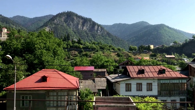 窗外的景色，borjomi Georgia视频素材