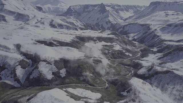 间歇泉谷风景，堪察加，俄罗斯视频素材