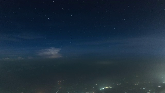 深夜雷雨(乘客POV拍摄)视频素材