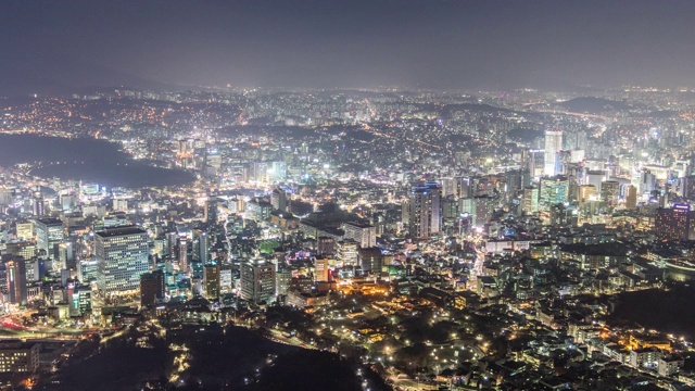 远处的汉城夜景视频素材