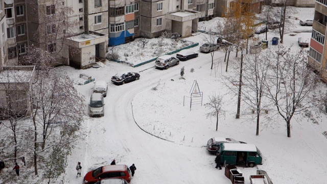 大雪覆盖着这座城市视频素材