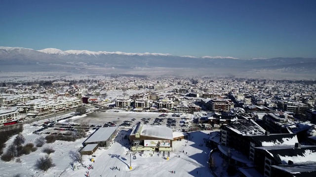 班斯科滑雪场本垒打，保加利亚，欧洲视频素材