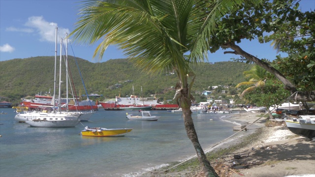 伊莉莎白港，Bequia，圣文森特和格林纳丁斯港，西印度群岛，加勒比，中美洲视频素材