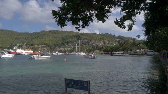 在伊丽莎白港，Bequia，圣文森特和格林纳丁斯，西印度群岛，加勒比，中美洲视频素材