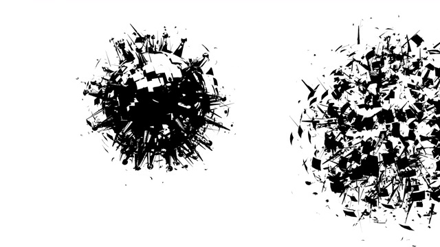 病毒抽象模型破坏视频素材