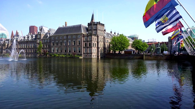 Binnenhof-Dutch议会,荷兰视频素材