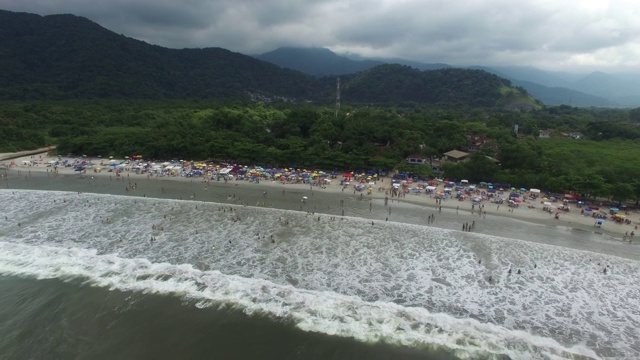 海滩的鸟瞰图视频素材