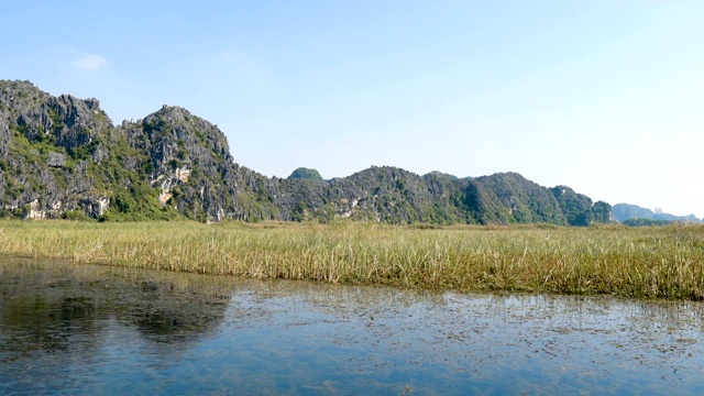 风景秀丽的喀斯特景观，湿地景观视频素材