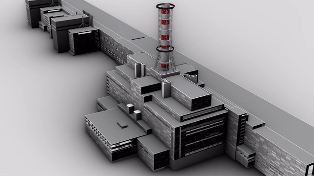切尔诺贝利核电站石棺视频素材
